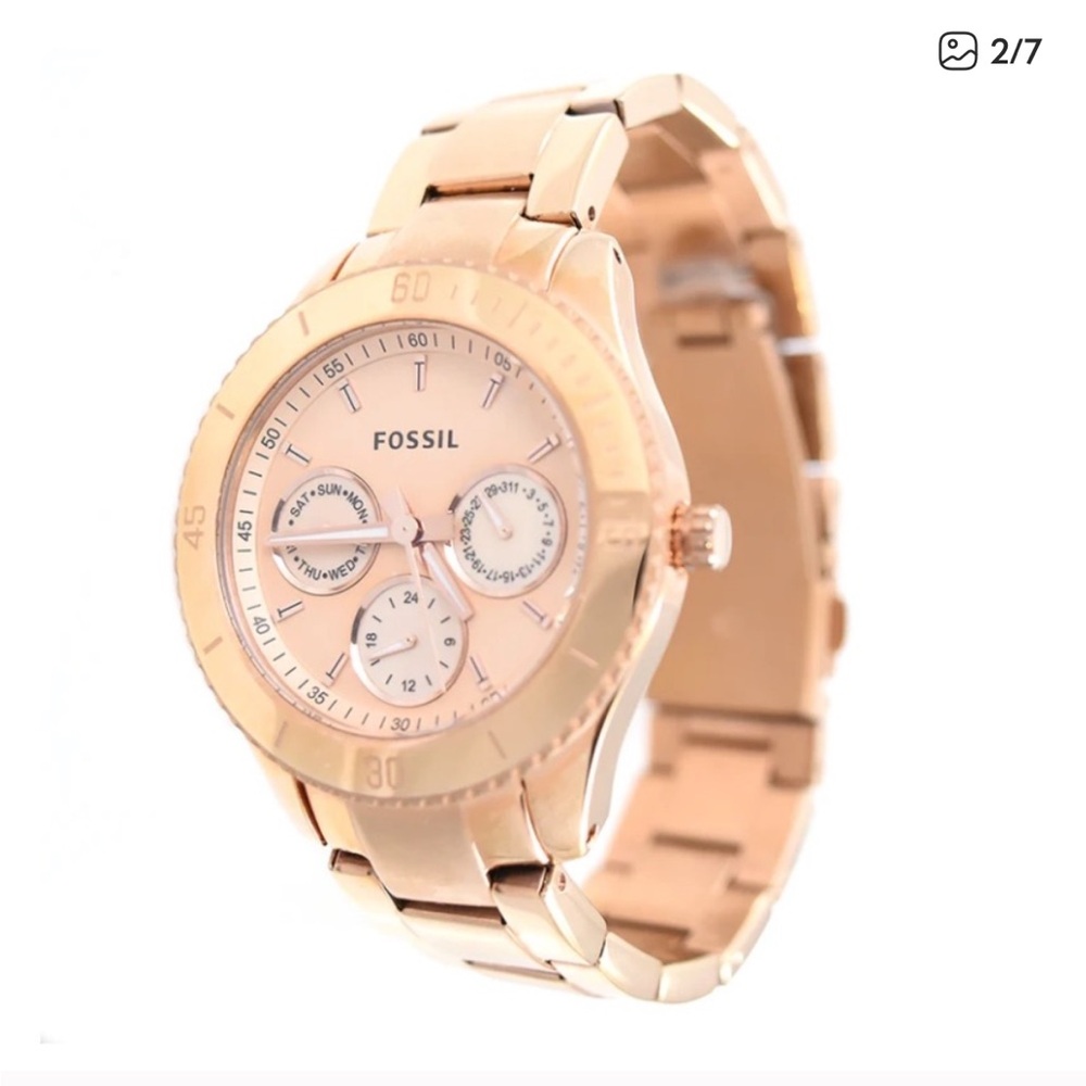 Fossil Rose Gold Chronograph Watch